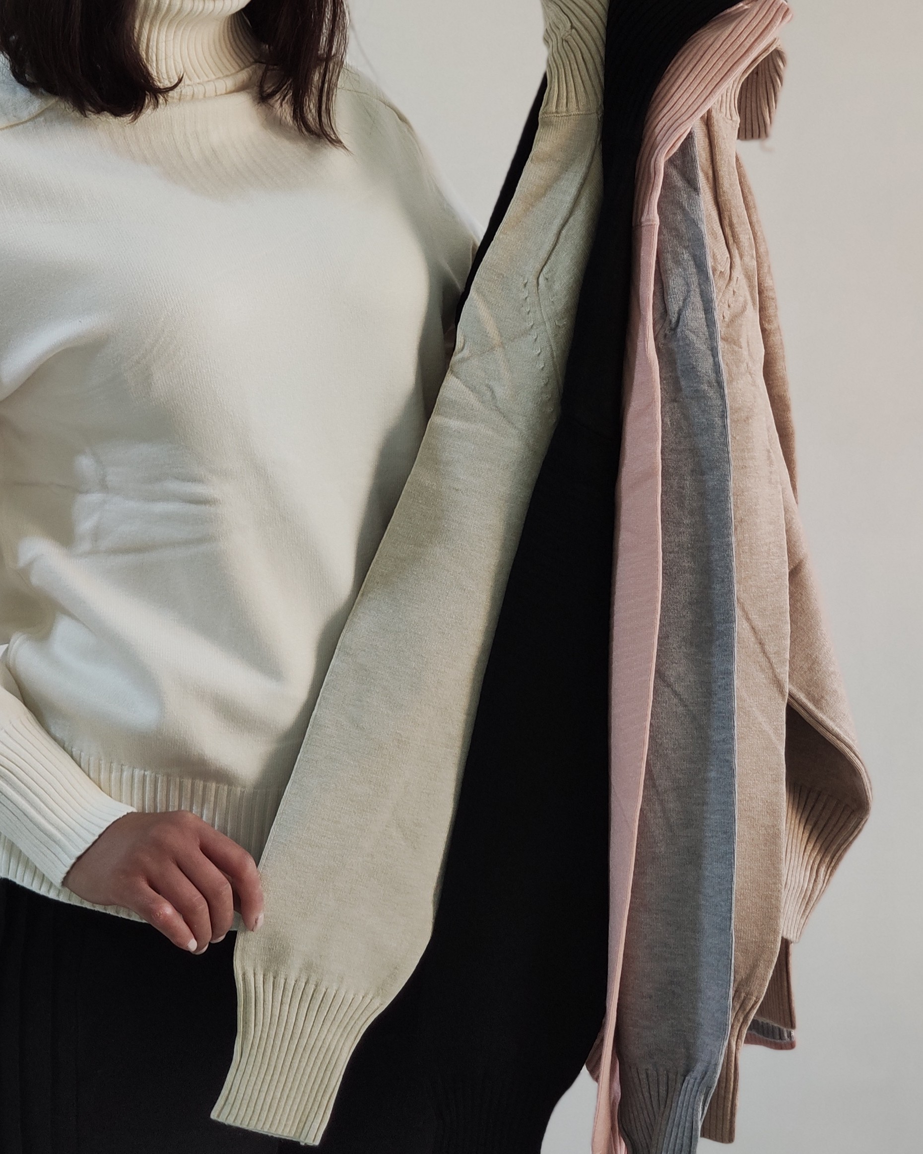 بافت یقه اسکی وارداتی رنگبندی - پوشاک ماریا شاپ